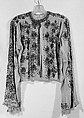 Ensemble, cotton, wool, linen, glass, metal, Russian